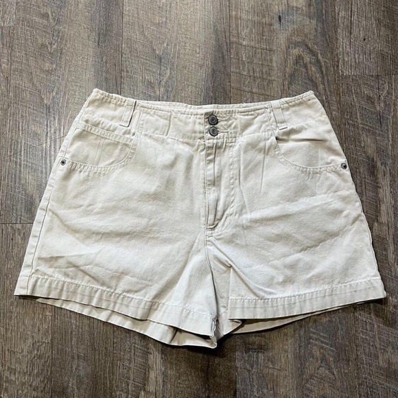 Women's Cream and Tan Shorts - Picture 1 of 2